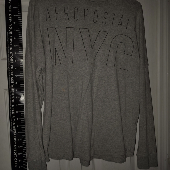 Aeropostale Gray Long Sleeve Shirt - Picture 4 of 6